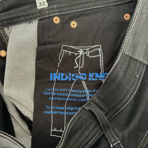 Men's Jack & Jones Black Denim Jeans - Picture 4 of 4